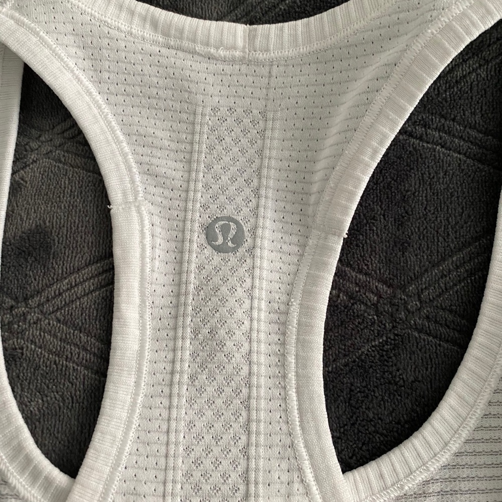 Lululemon White Racerback Tank Top - Picture 3 of 3
